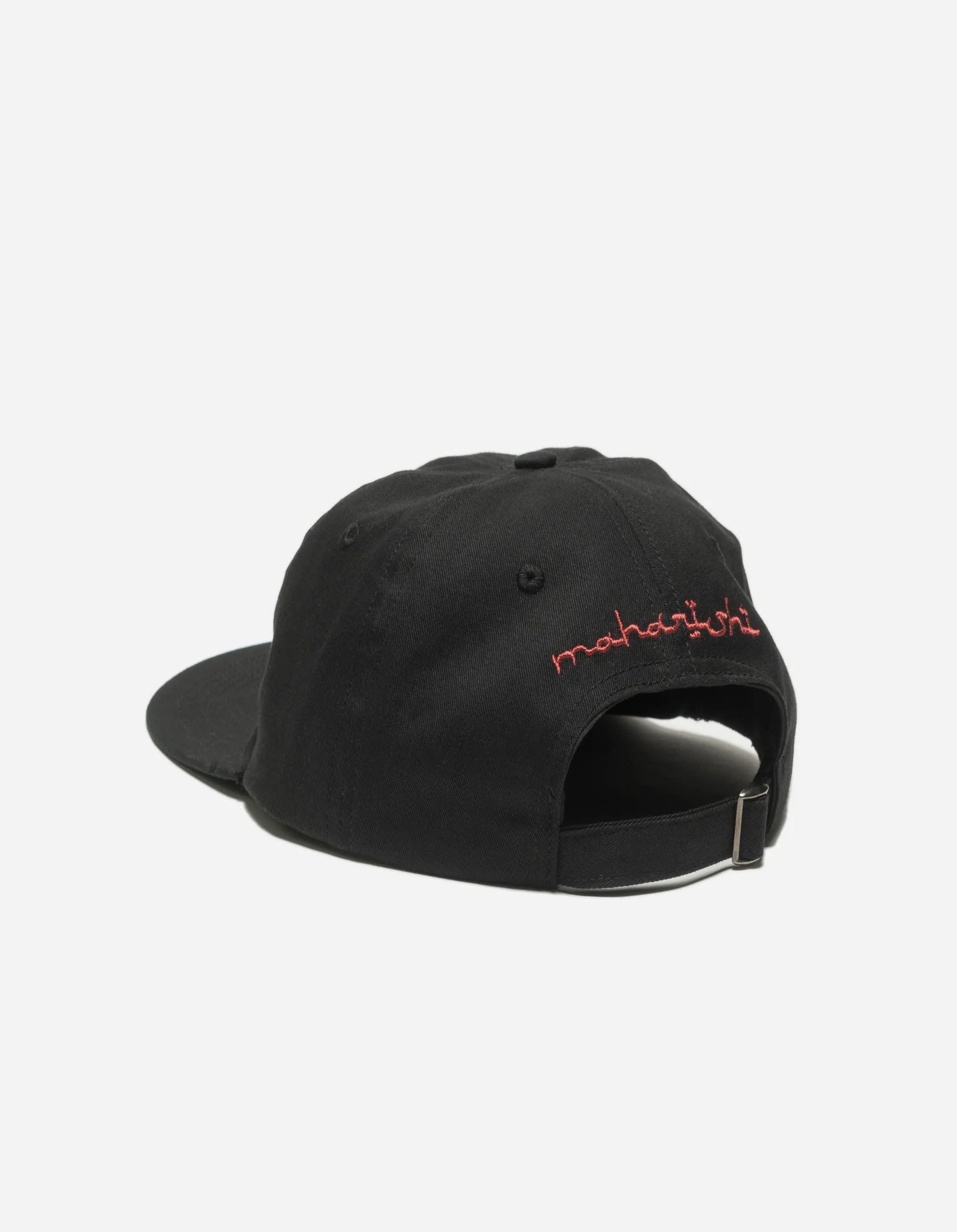 1358 Spiral Temple Embroidered Cap Black