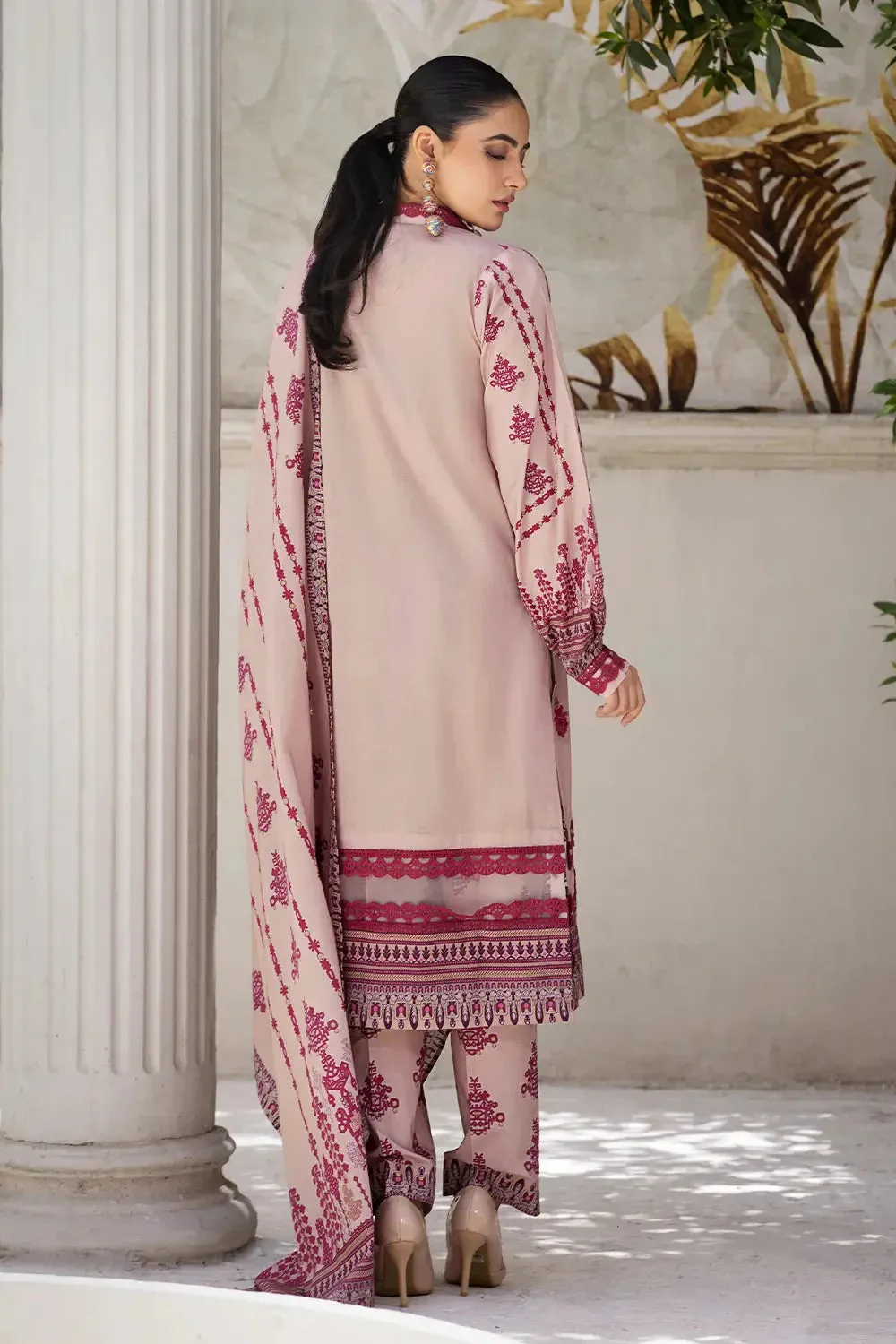 3PC Embroidered Unstitched Lawn Suit KL-2603