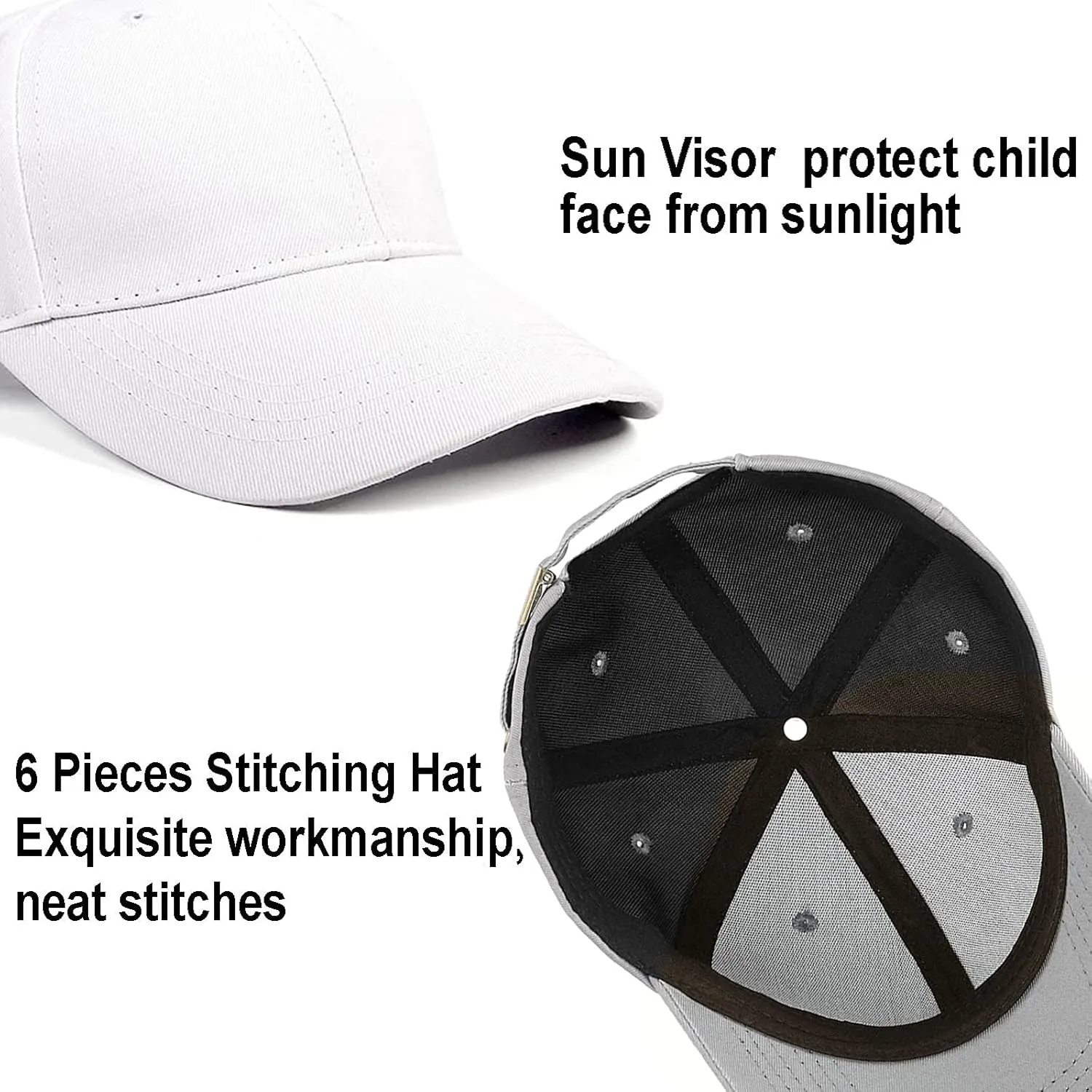 4-Piece Toddler Baseball Cap Set - Washed Cotton, Adjustable Caps for Boys & Girls