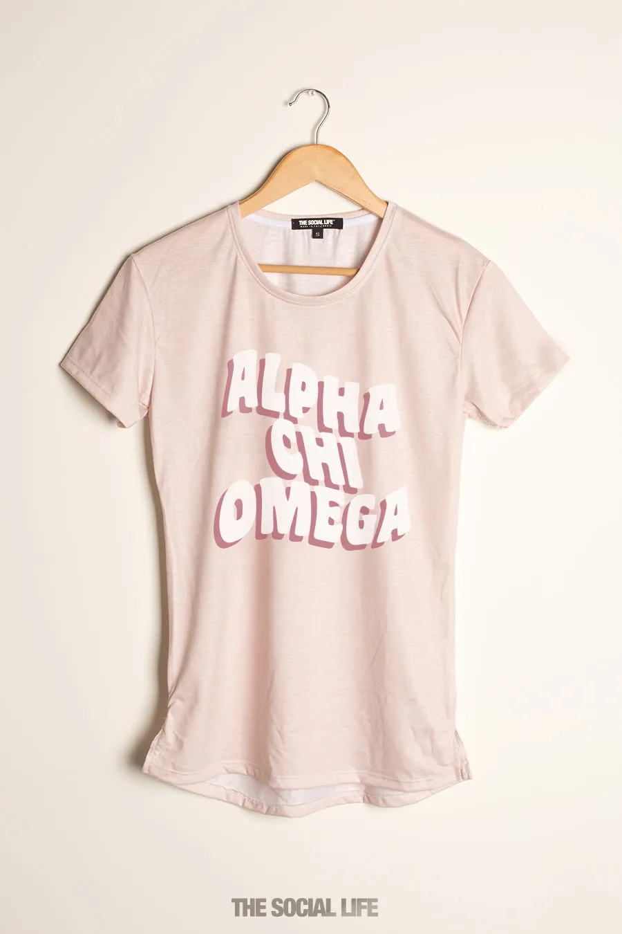 Alpha Chi Omega Groovy Scoop Tee