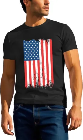 American Flag Shirts for Men USA 4th of July T-Shirt Memorial Day Patriotic Tee Tops