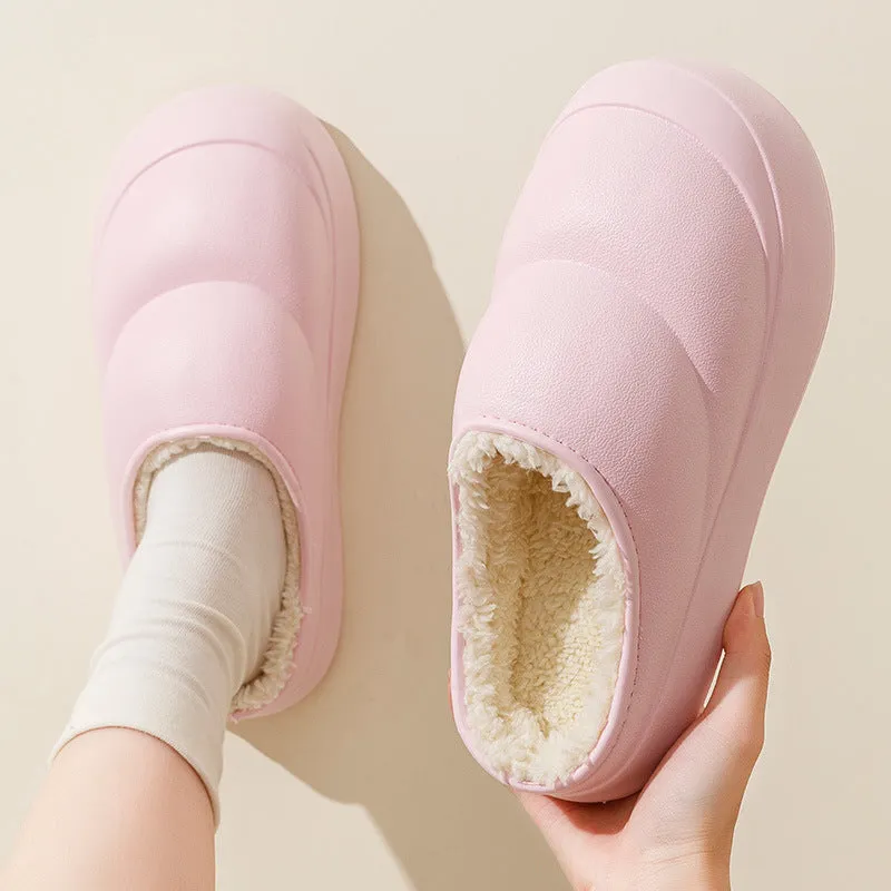 Anti-slip Thick-soled Cotton Slippers For Men And Women
