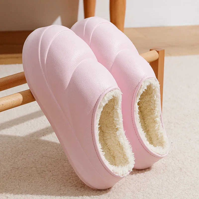 Anti-slip Thick-soled Cotton Slippers For Men And Women