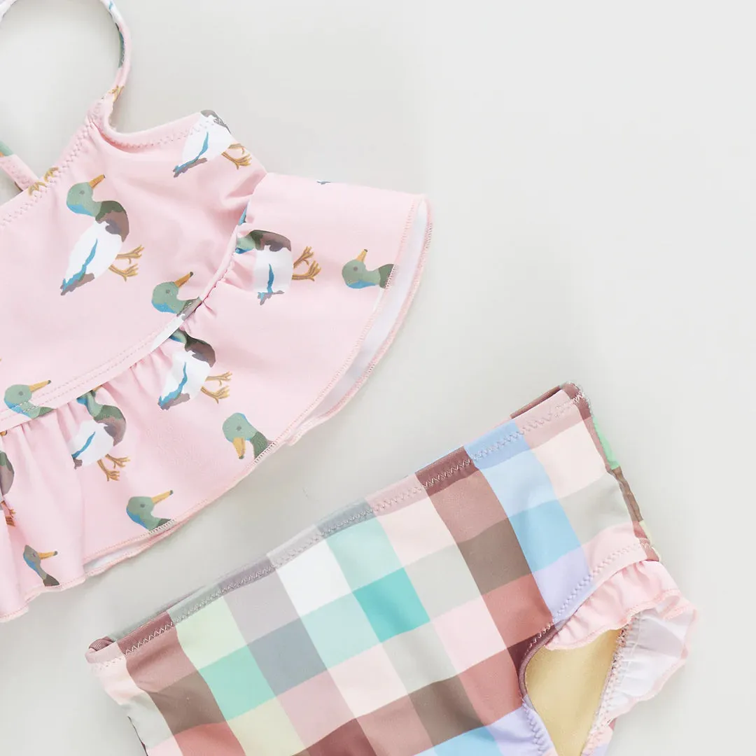 Baby Girls Joy Tankini - Pink Mallard Friends
