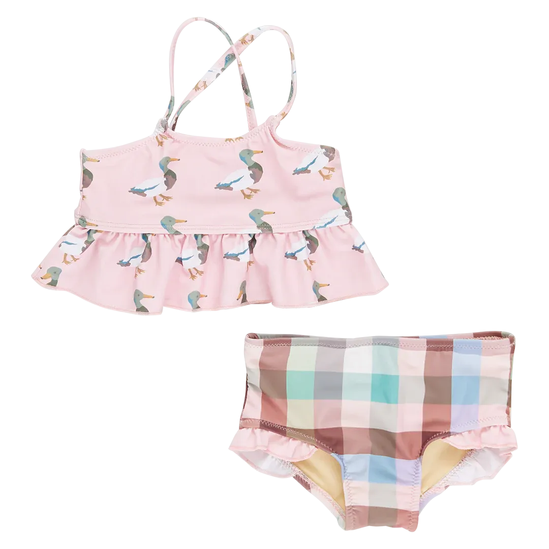 Baby Girls Joy Tankini - Pink Mallard Friends