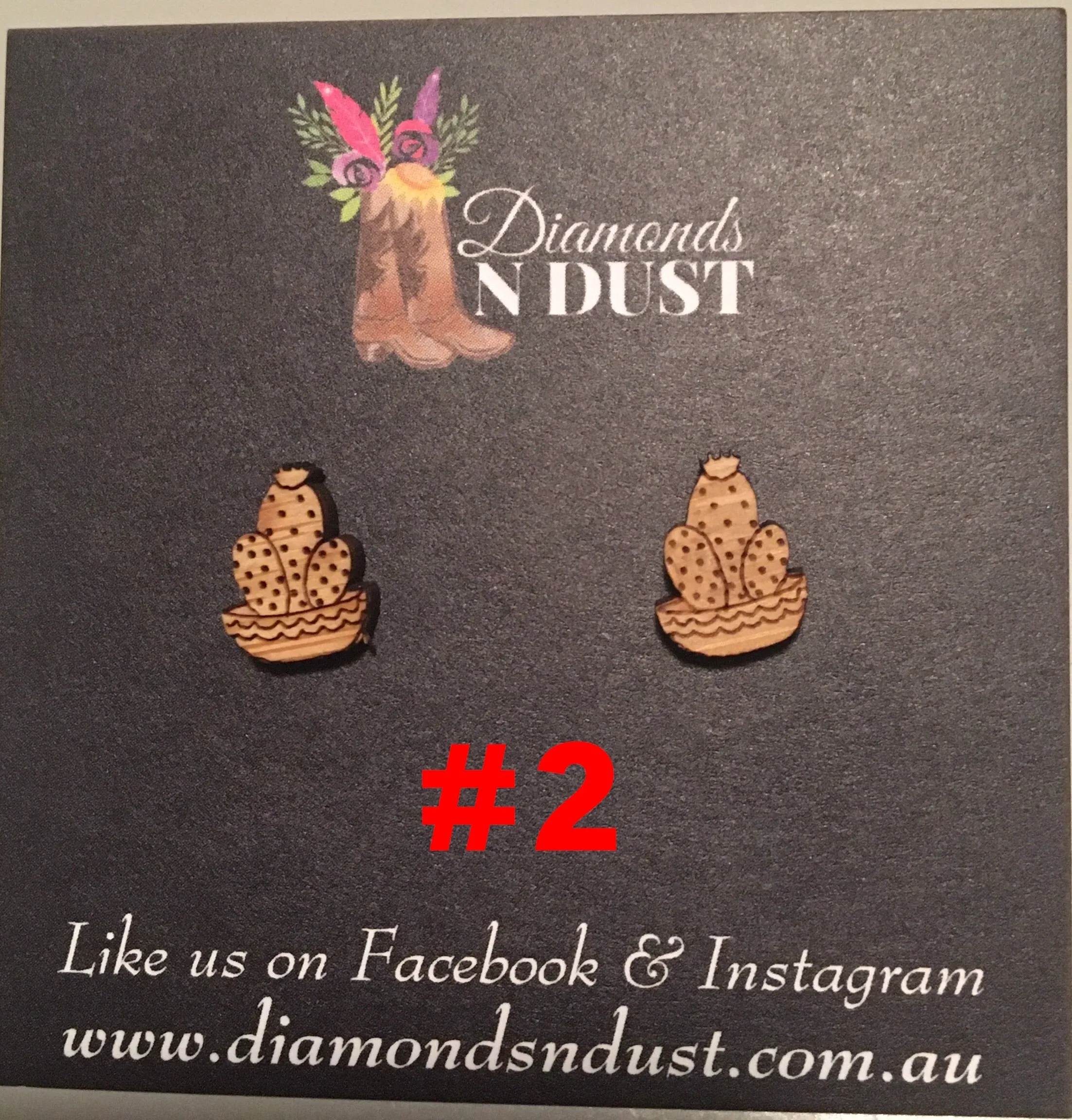Bamboo Cactus Studs (3 styles)
