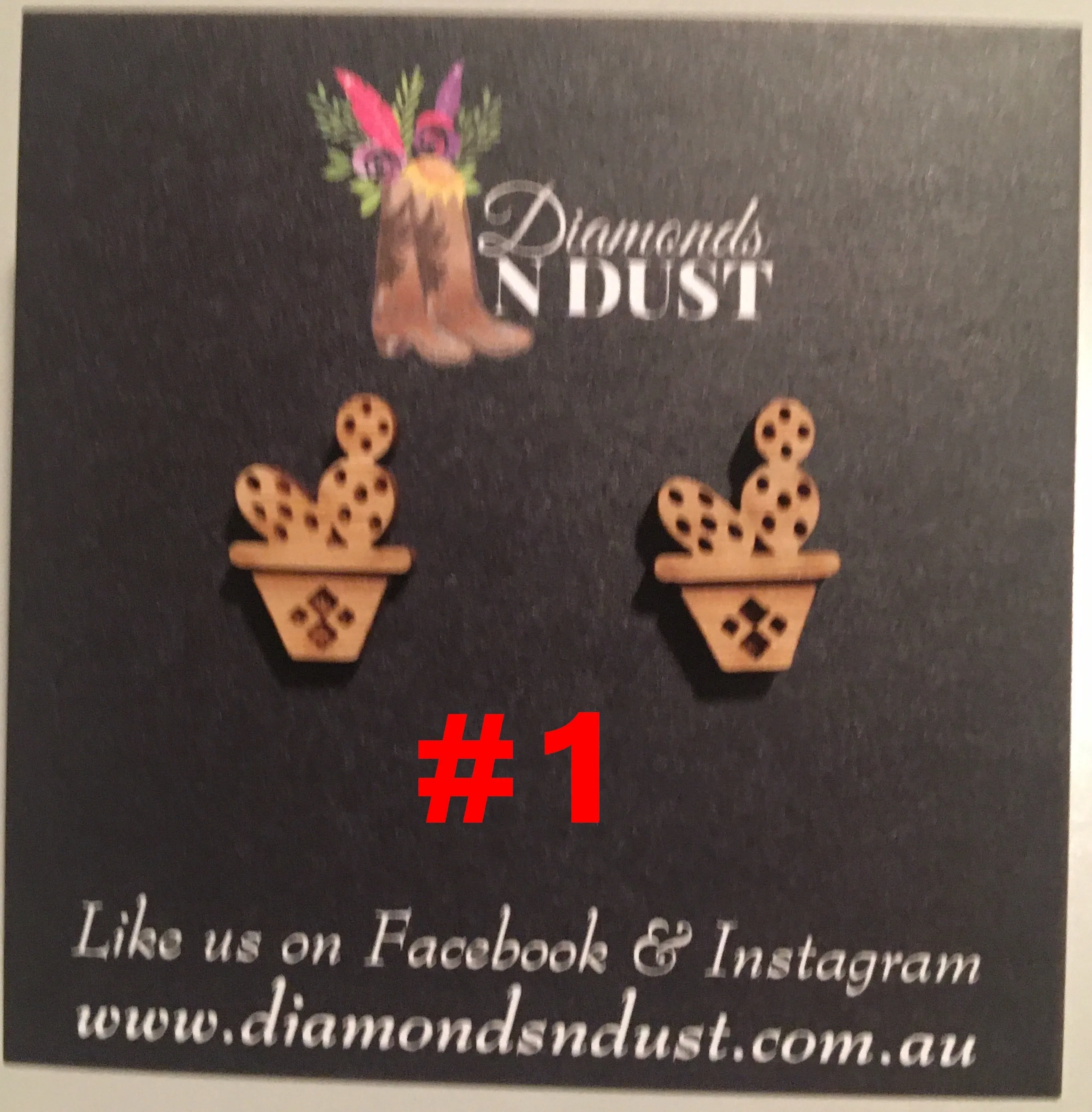 Bamboo Cactus Studs (3 styles)