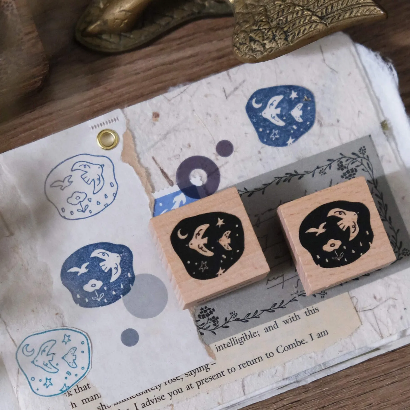 Birds// Day & Night Rubber Stamp Set