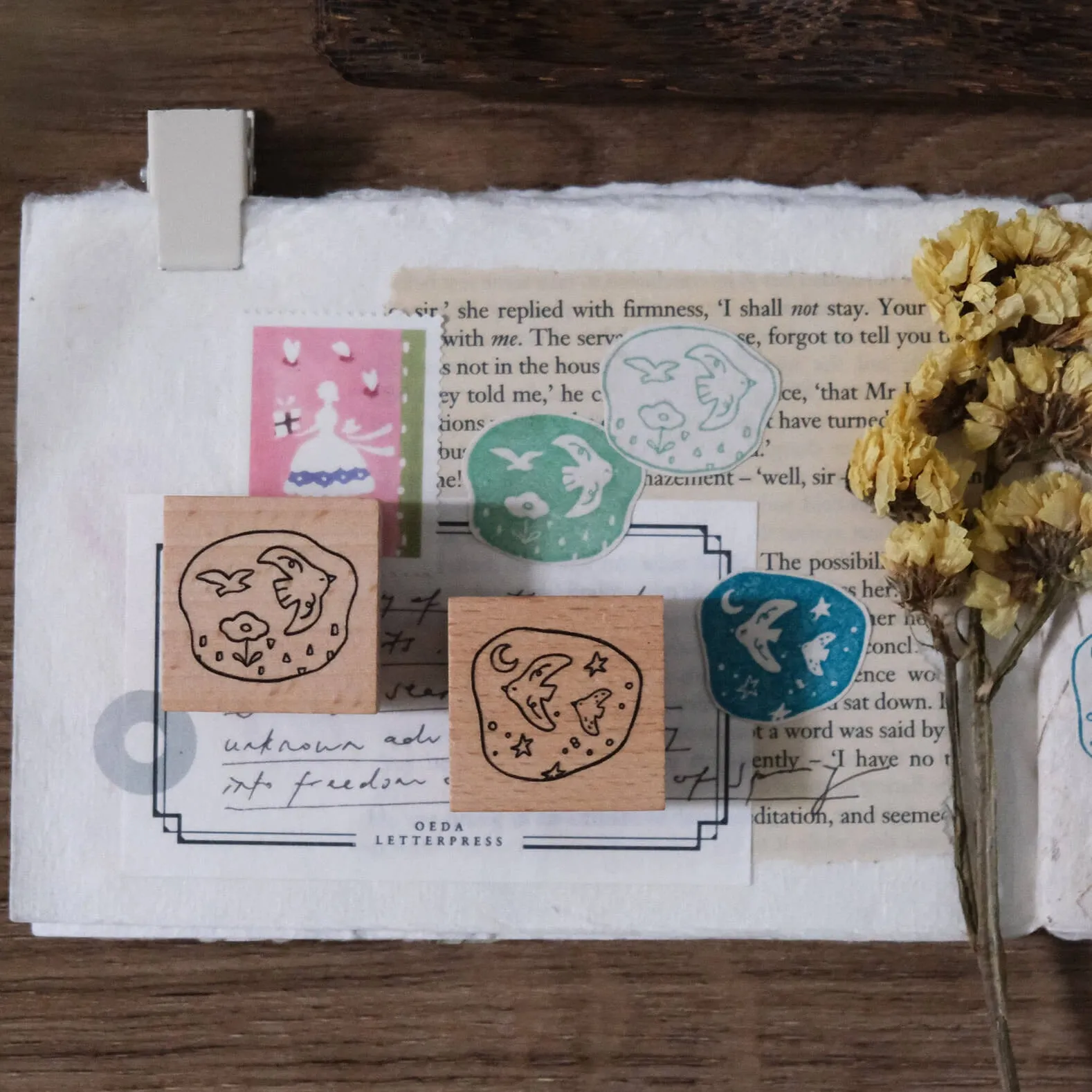 Birds// Day & Night Rubber Stamp Set