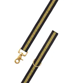 Black & Gold Grosgrain Ribbon Dog Leash