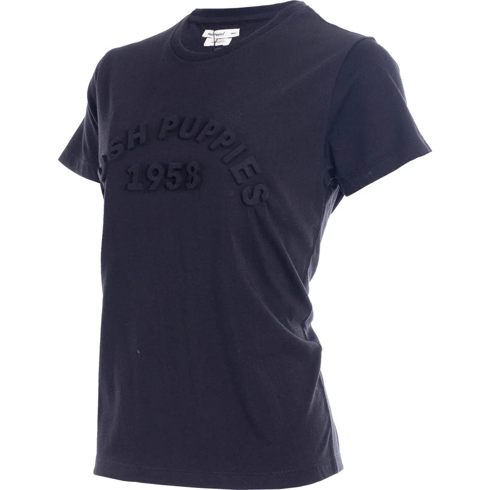 Black Hush Puppies Embossed T-Shirt