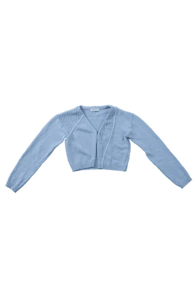 Blue Crop Knit Top and Cardigan