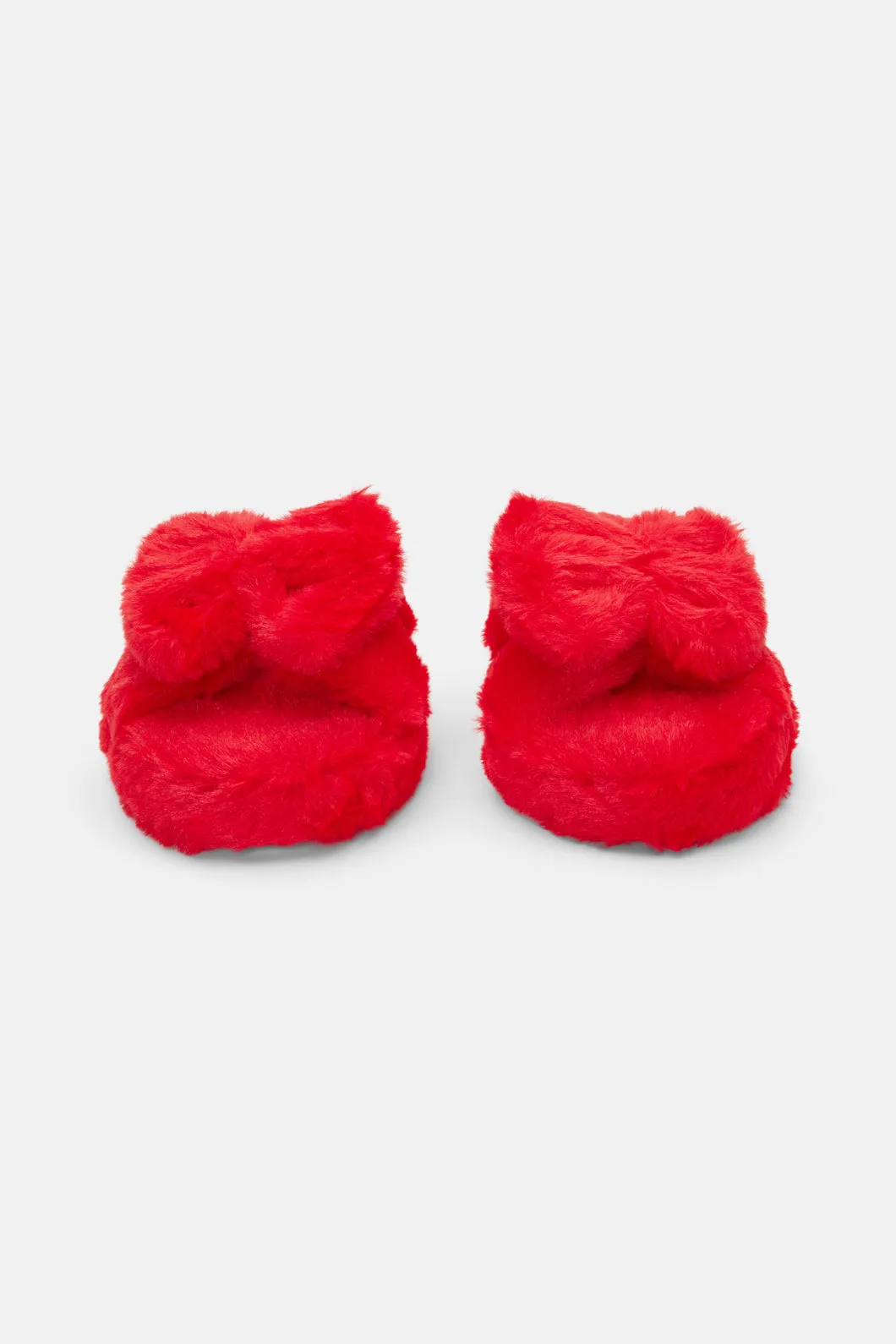 Bow Slippers Red