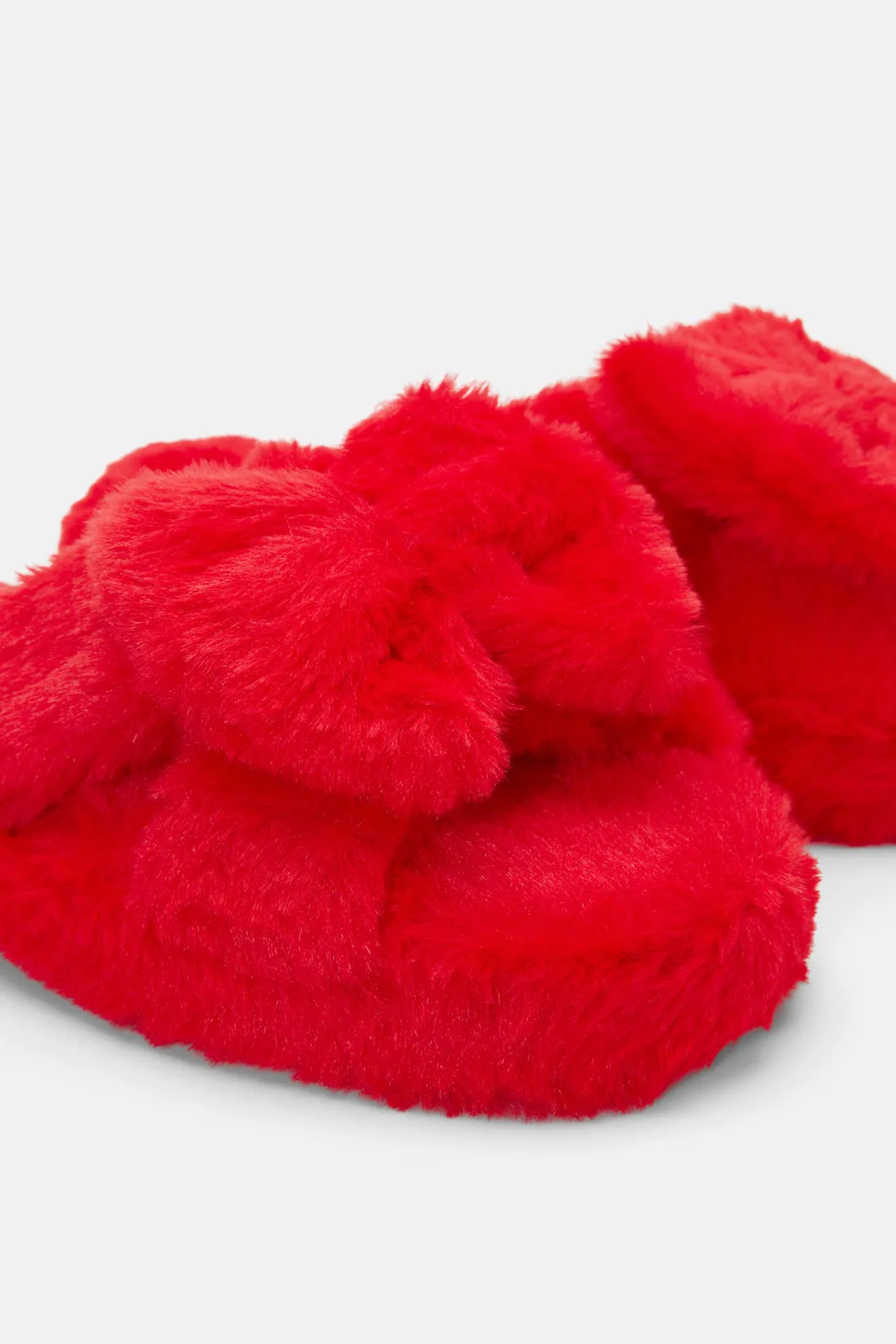 Bow Slippers Red