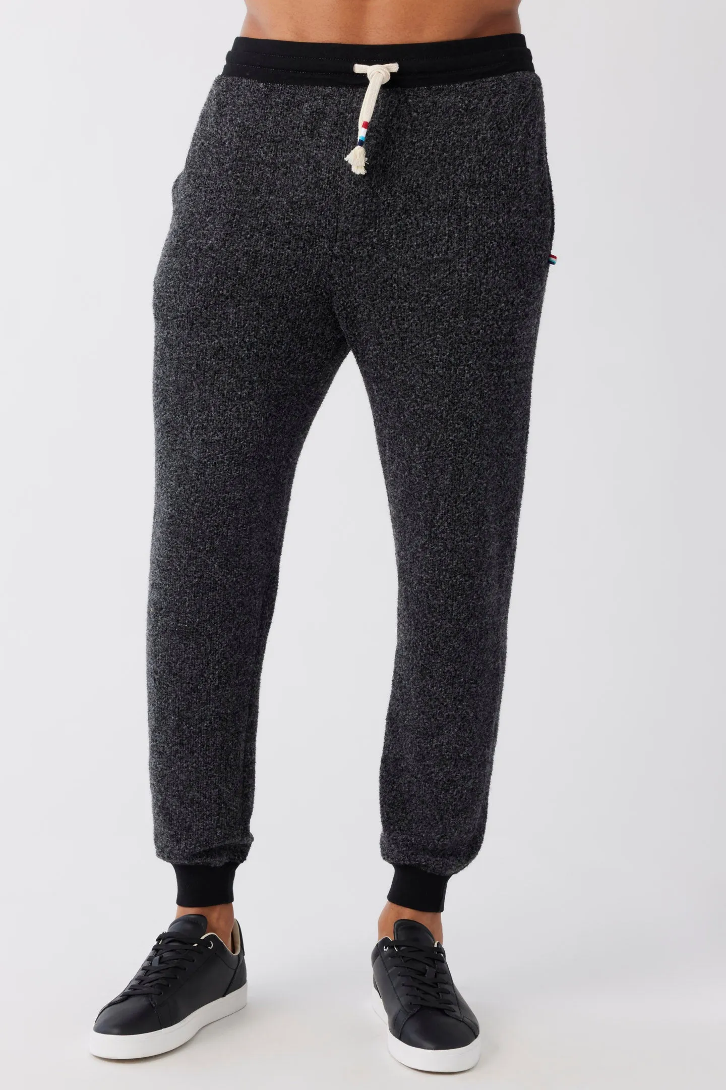 Brushed Boucle Jogger - Black