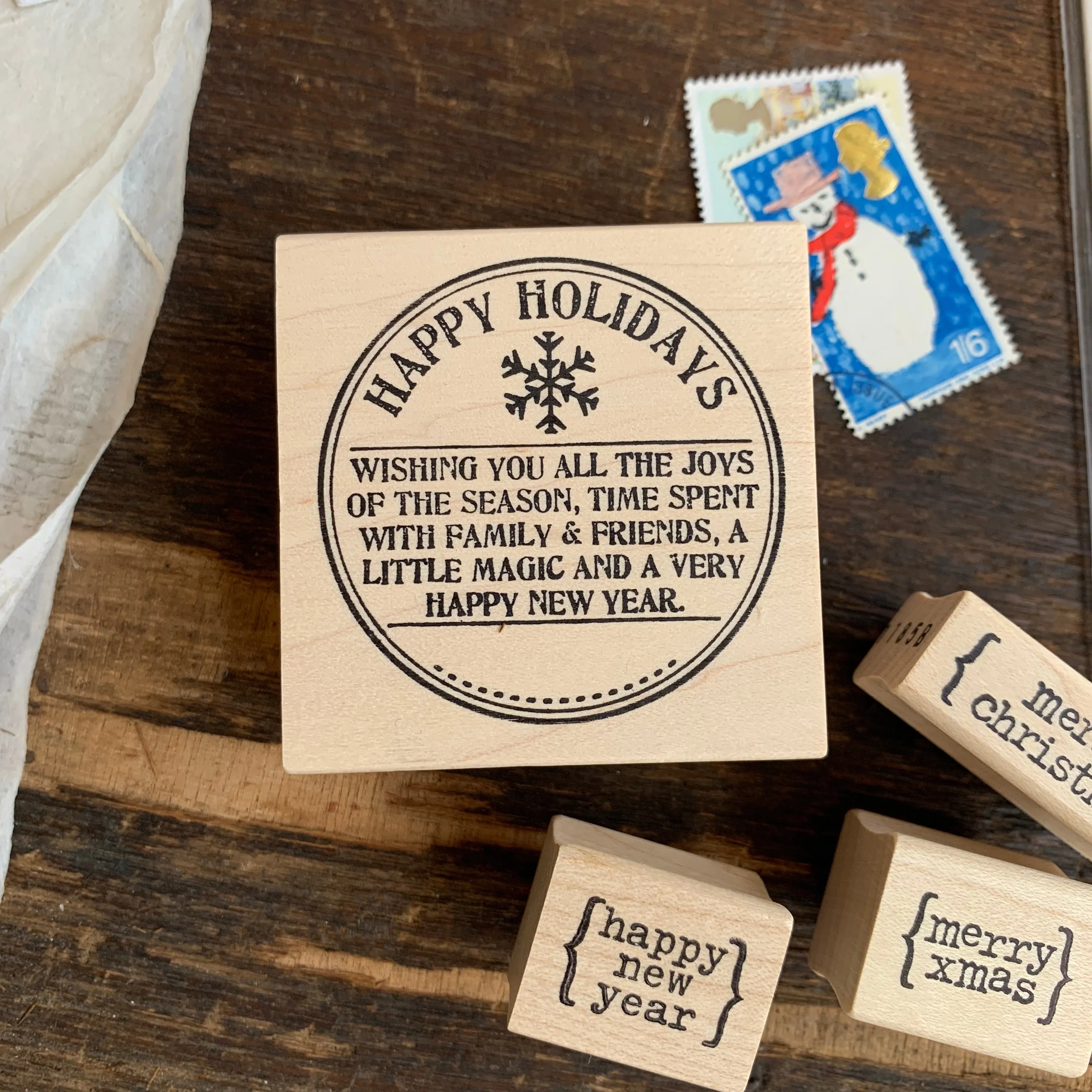 Seasonal Greetings Series - Premium Quality Rubber Stamp by CatslifePress