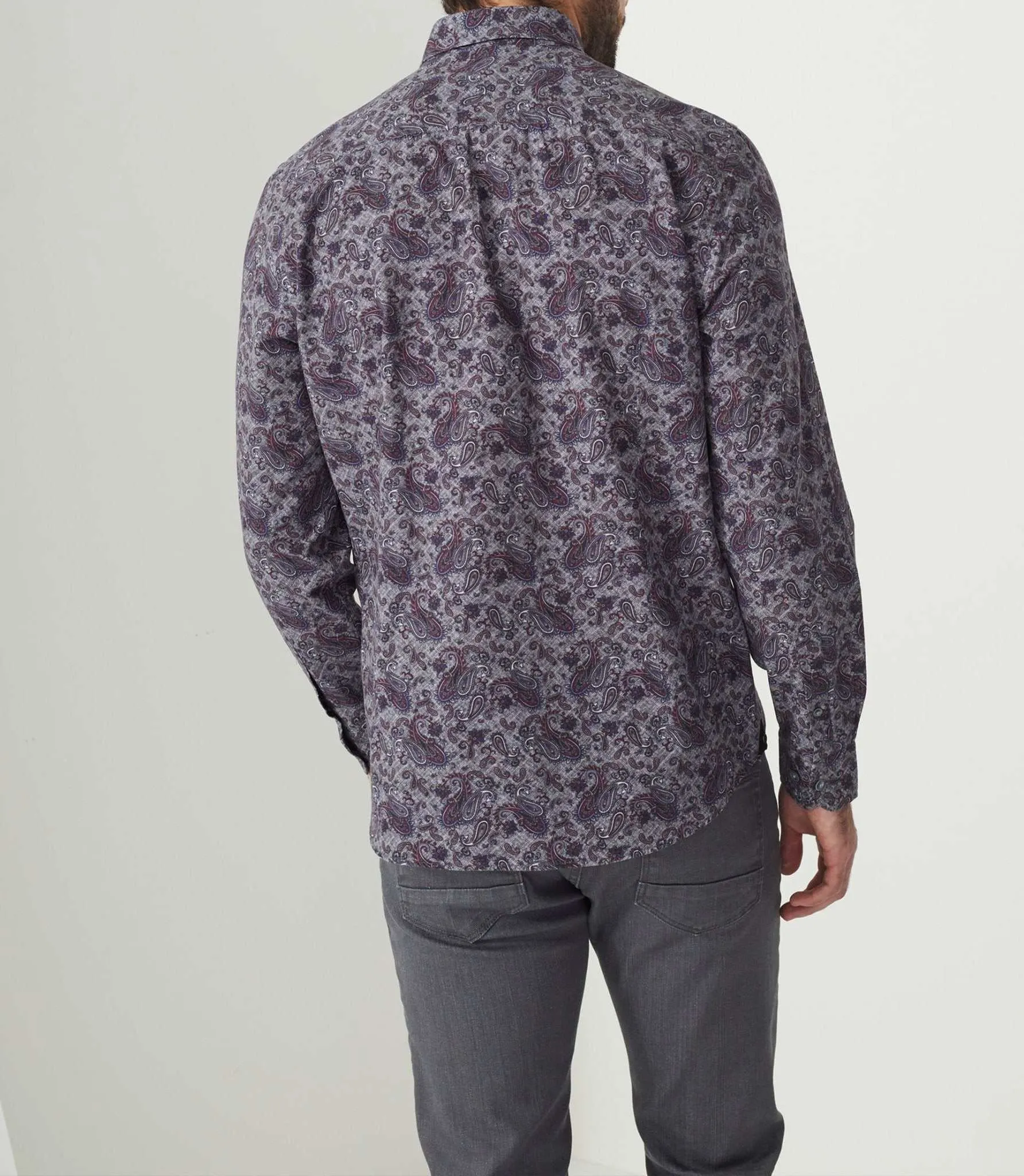 Chemise casual imprimée grise "Alan"