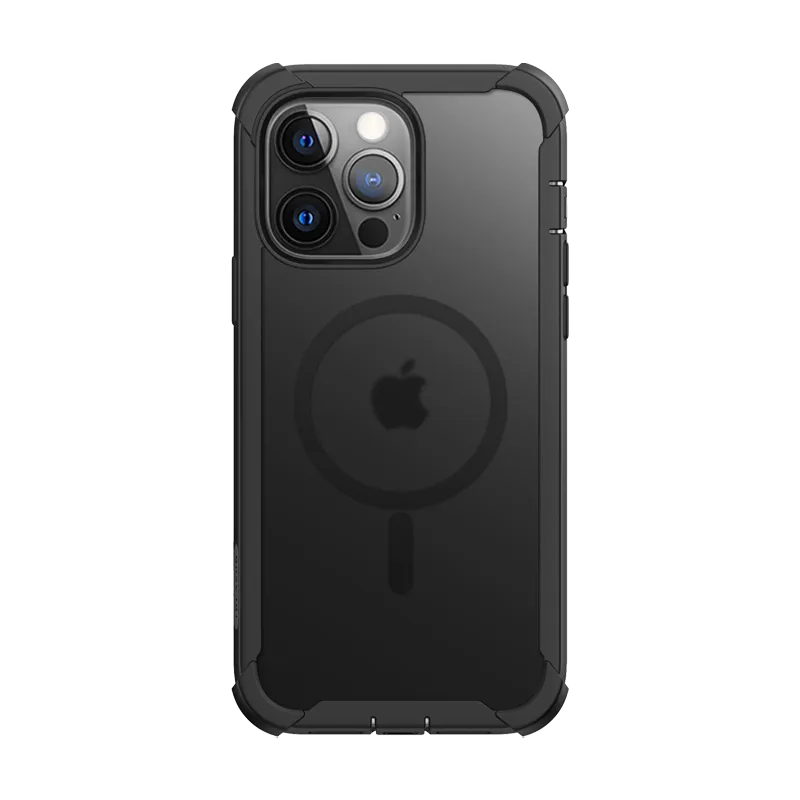 Clayco iPhone 13 Pro 6.1" Forza MagSafe Full-Body Rugged Case with Screen Protector-Black