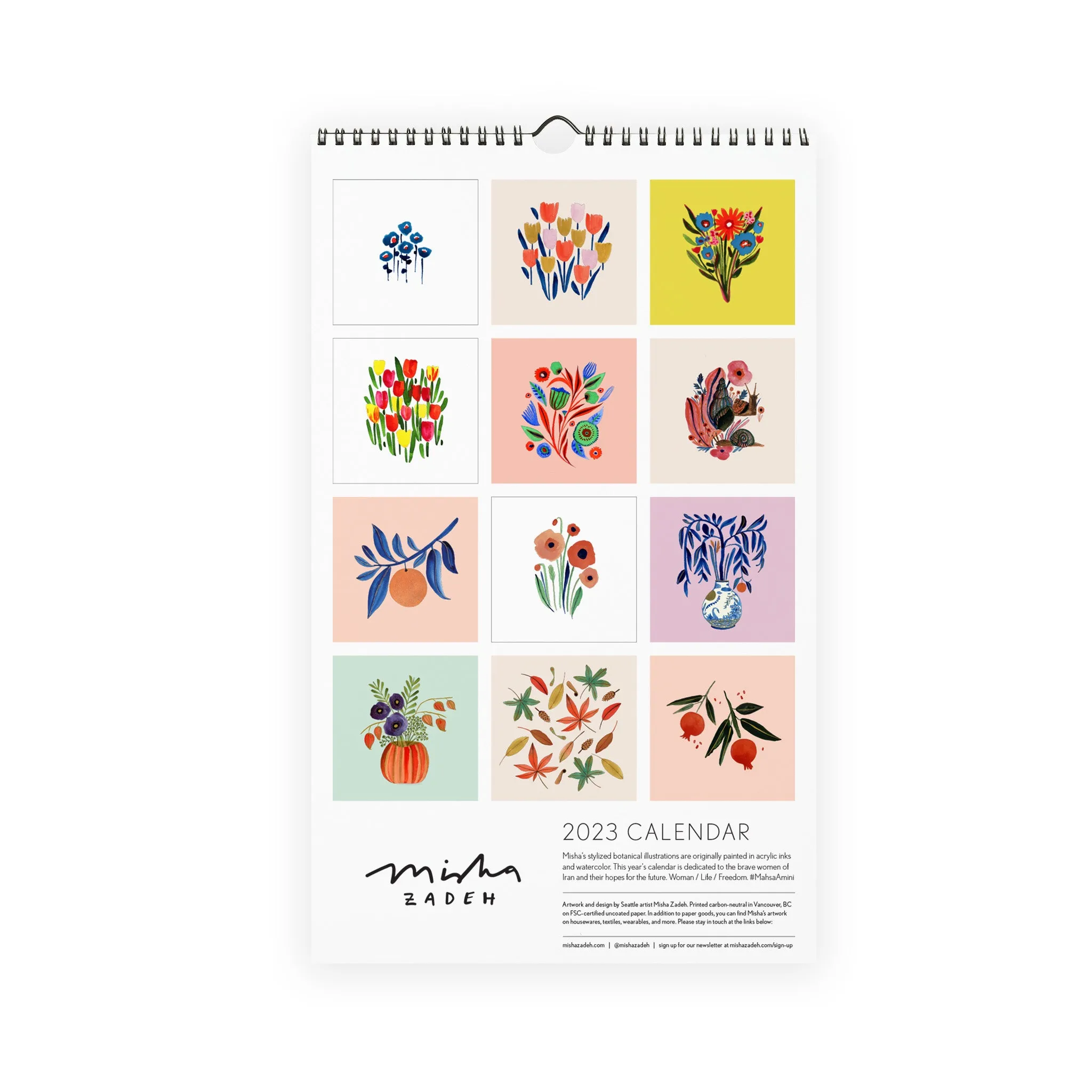 Clearance — 2023 Misha Zadeh Floral Calendar