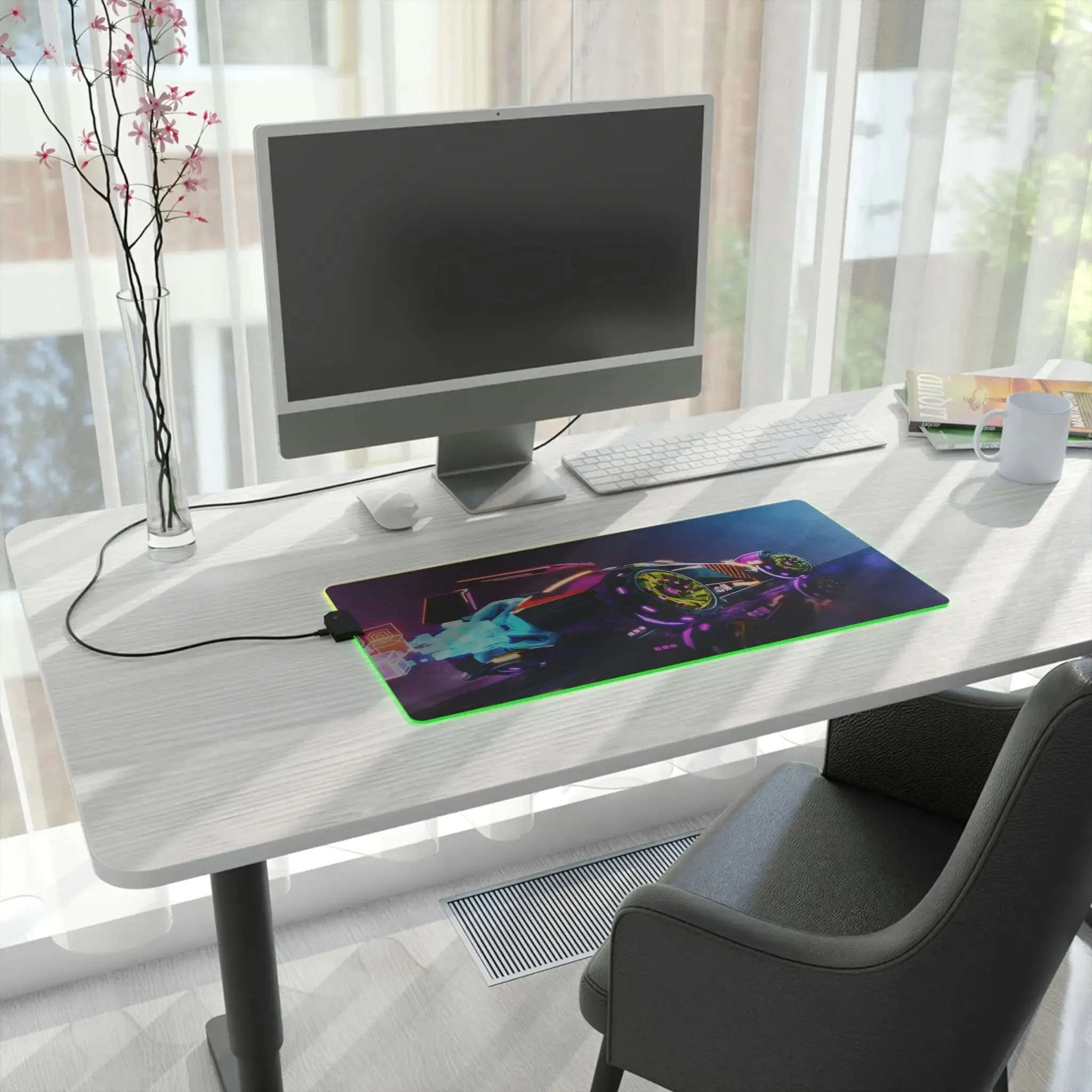 Cosmic Glow: RGB LED Gaming Mouse Pad