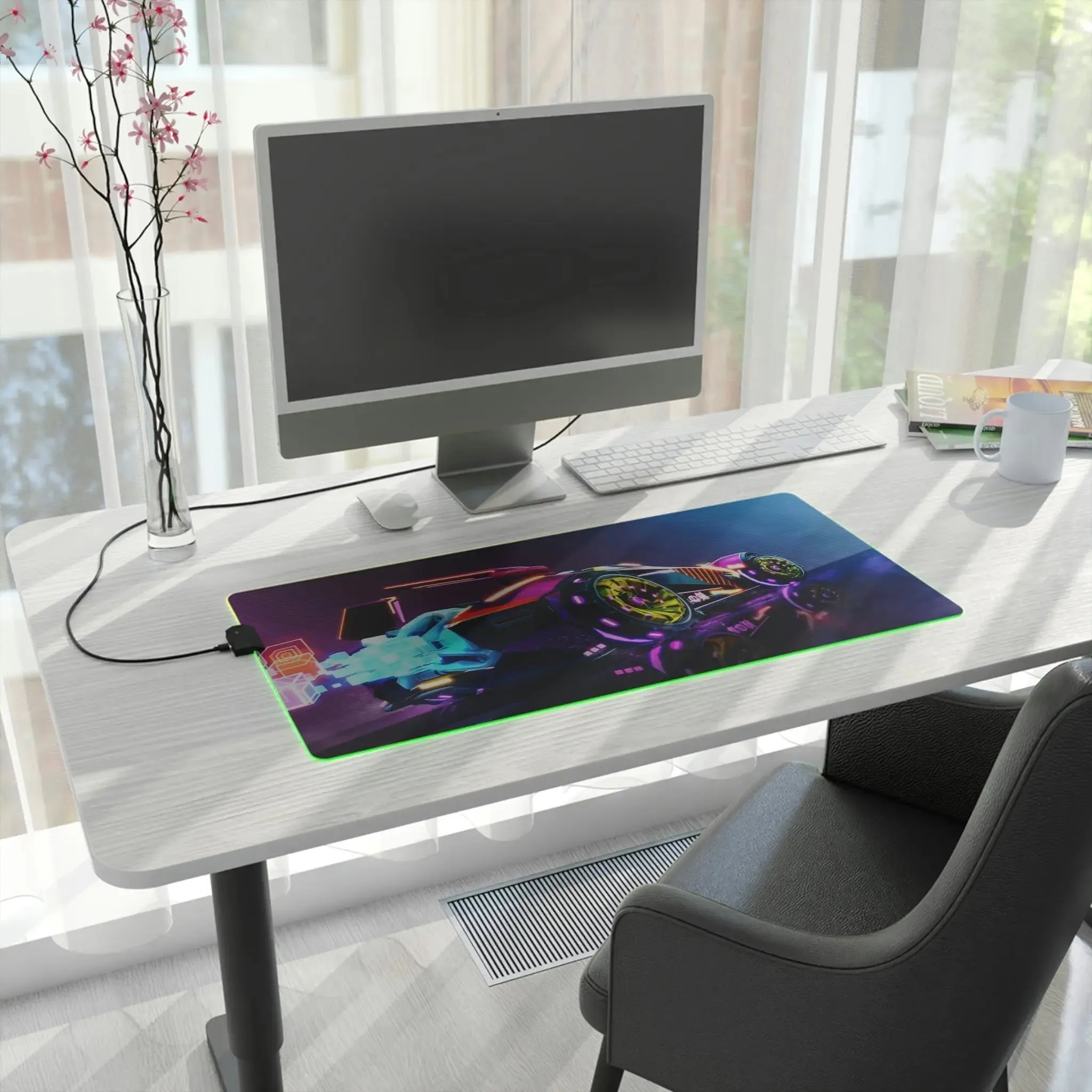 Cosmic Glow: RGB LED Gaming Mouse Pad