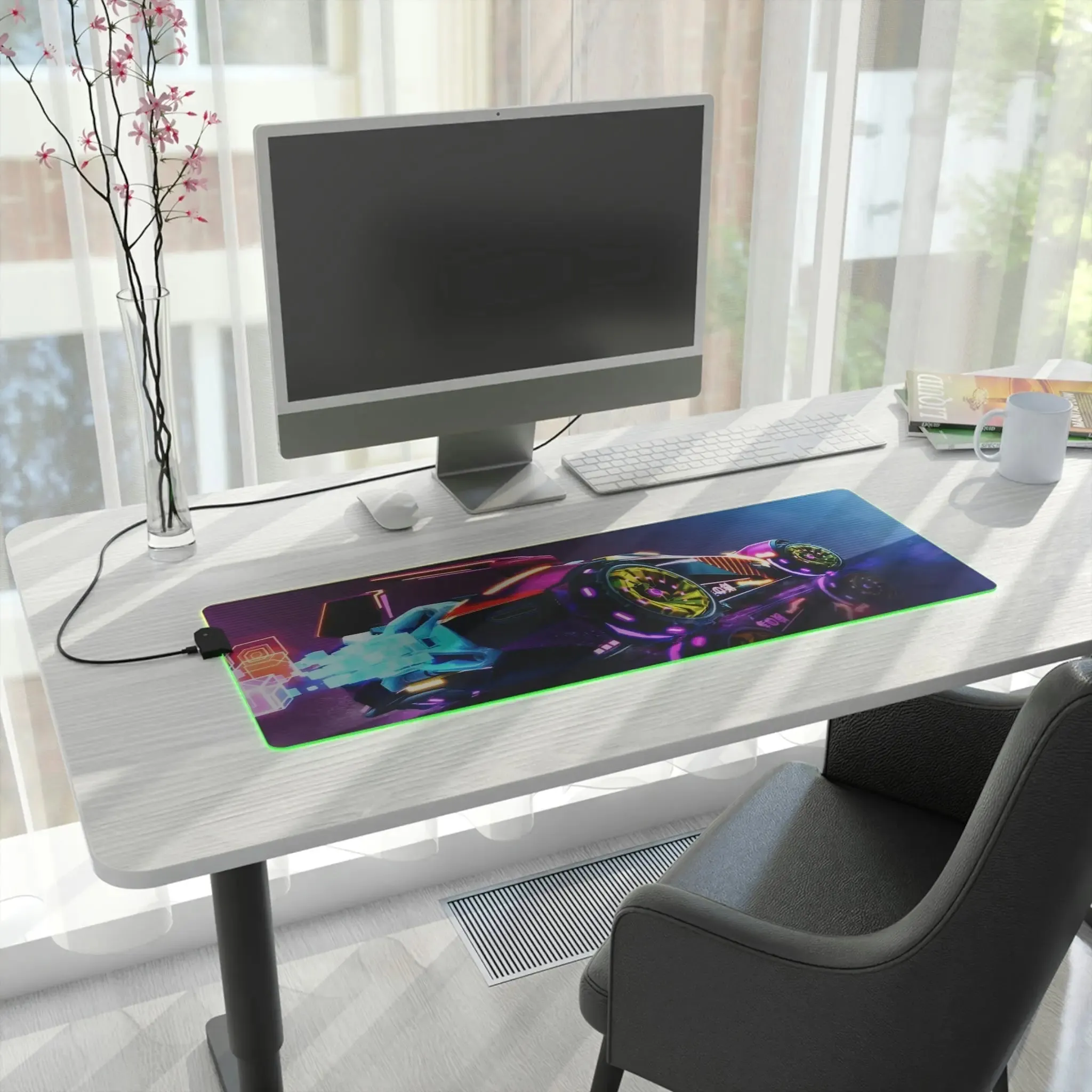 Cosmic Glow: RGB LED Gaming Mouse Pad