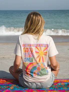 Cotton Comfy Tee Shirt - Good Vibes Only