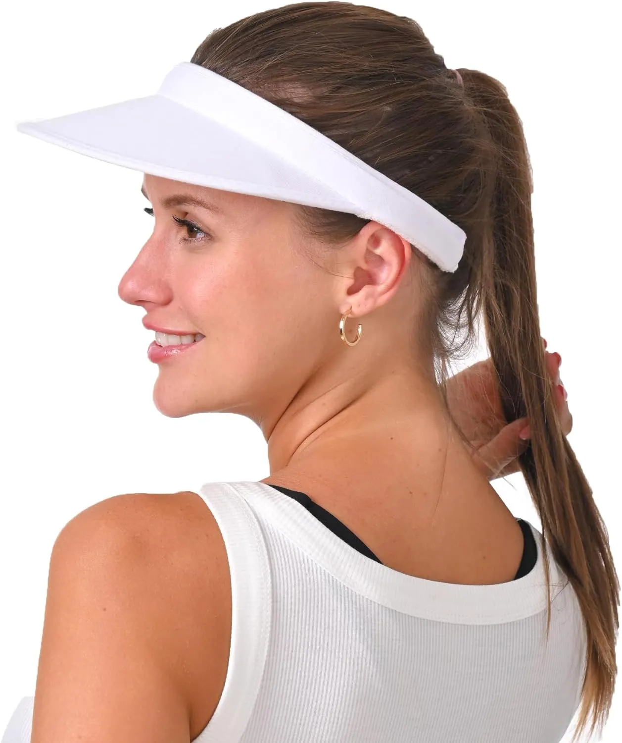 Cotton Visor Hat Women Men Clip-on Visors Hats Adjustable Outdoor Sports Golf Beach Wide Brim Sun Cap