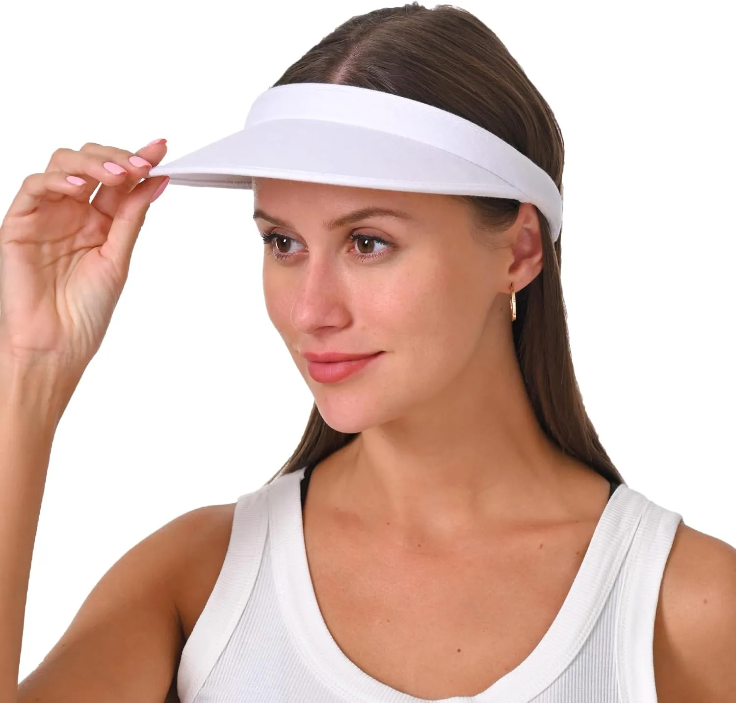 Cotton Visor Hat Women Men Clip-on Visors Hats Adjustable Outdoor Sports Golf Beach Wide Brim Sun Cap