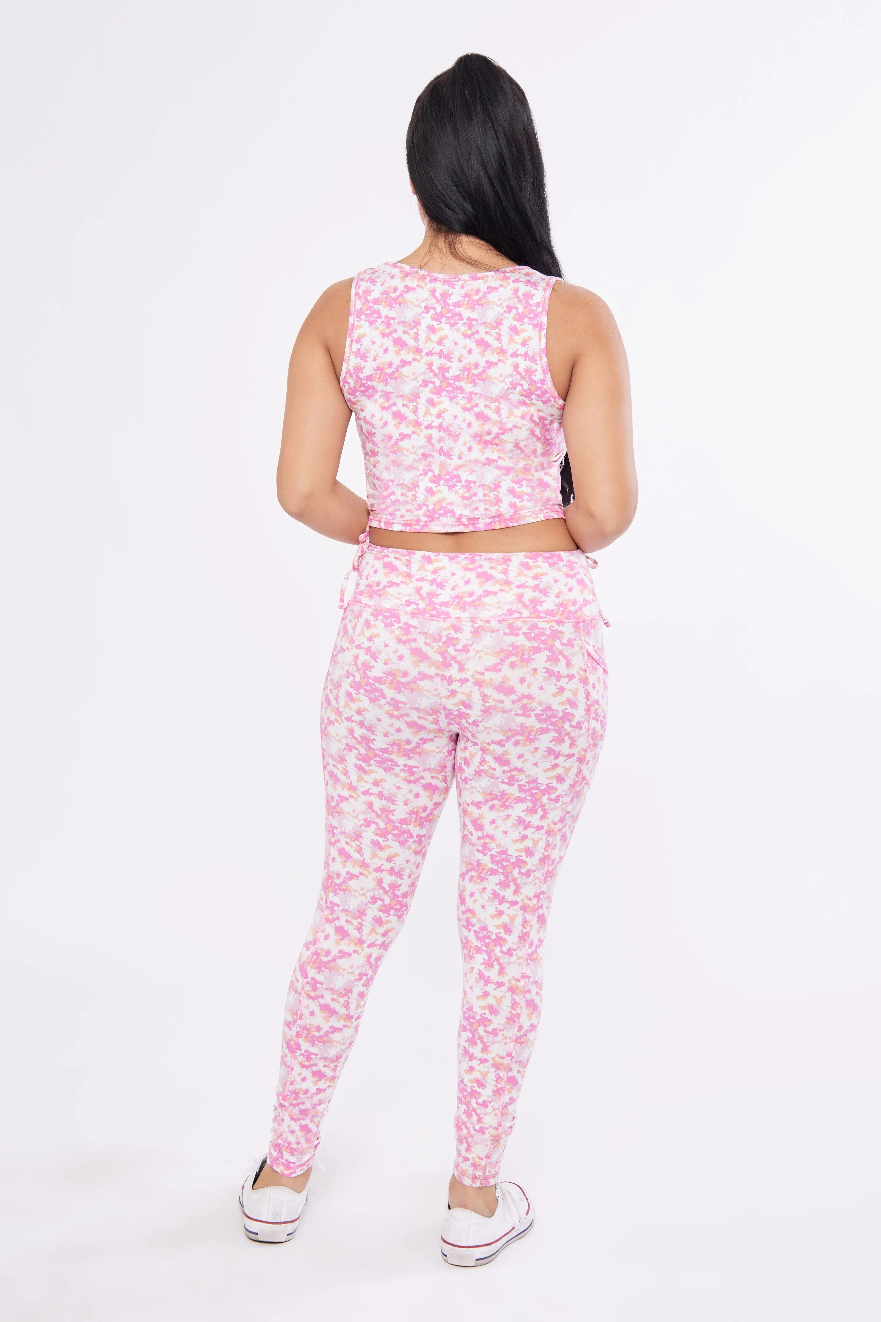Ditsy Floral Printed Knit 2 PC Lounge Set
