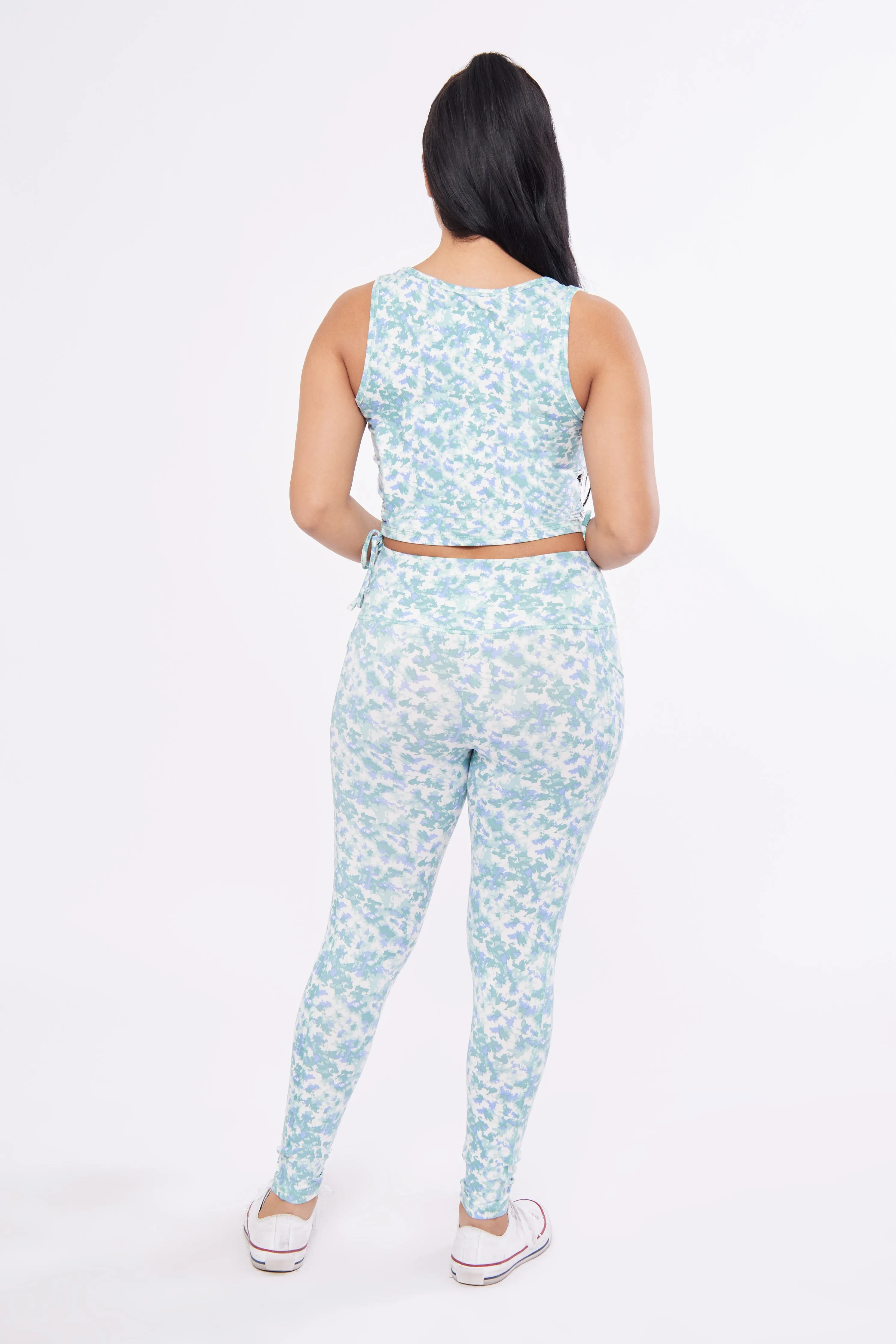 Ditsy Floral Printed Knit 2 PC Lounge Set