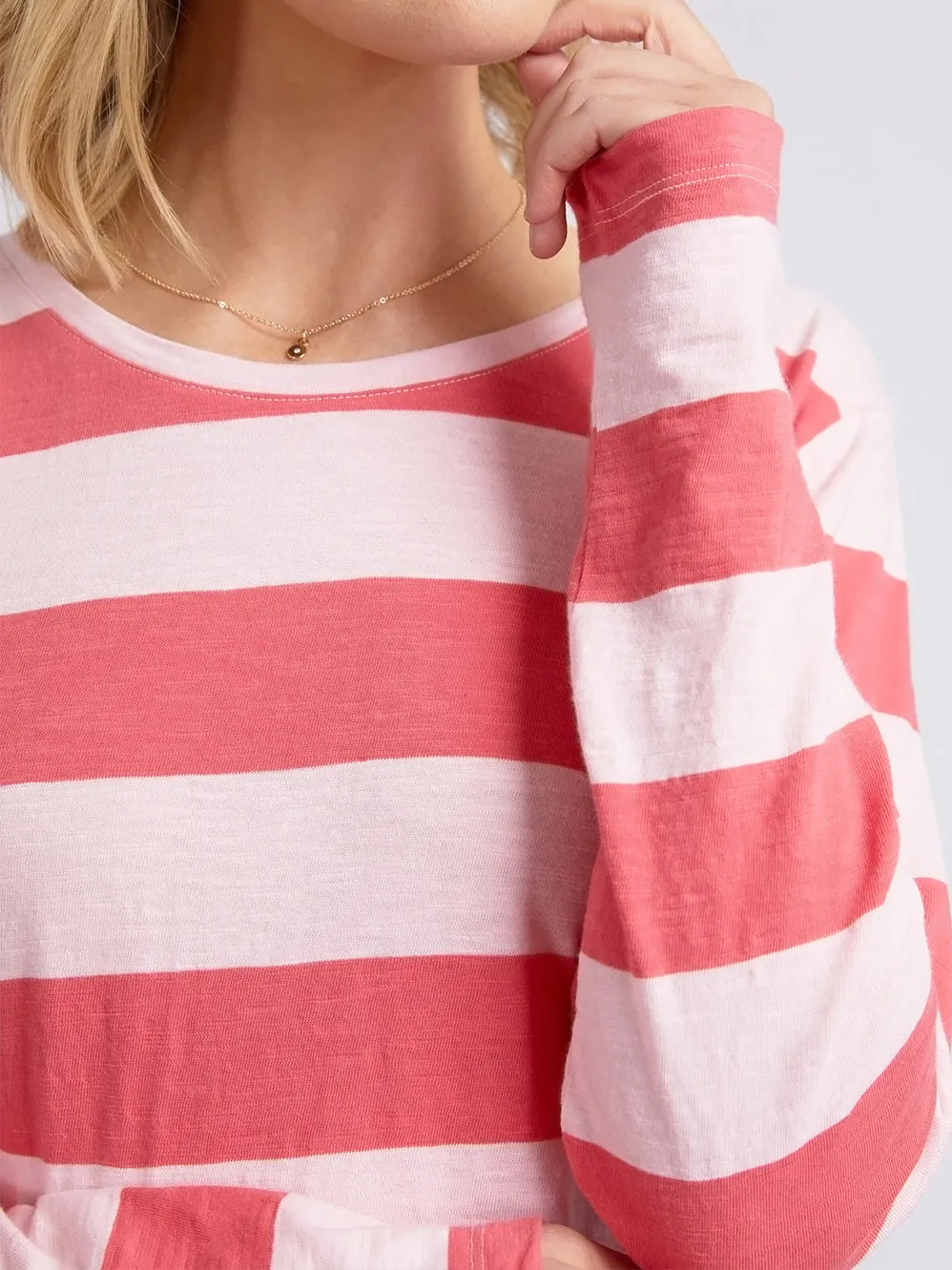 ELM SPRITZ STRIPE LONG SLEEVE TEE