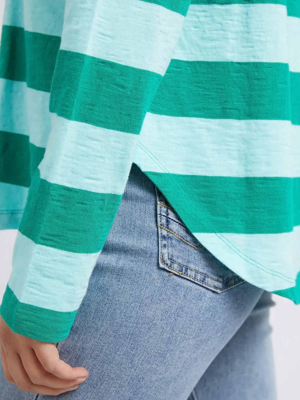 ELM SPRITZ STRIPE LONG SLEEVE TEE