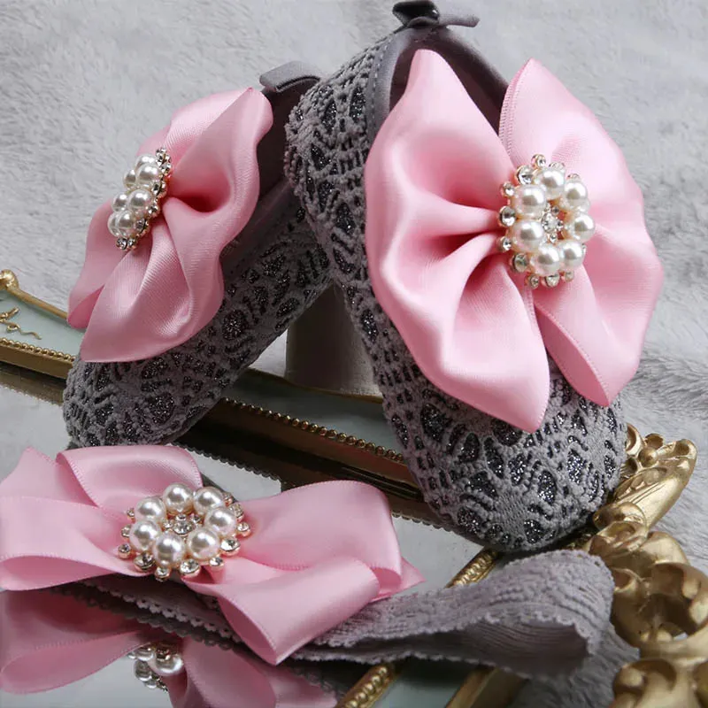 Embroidered Princess Slippers for Baby Girls