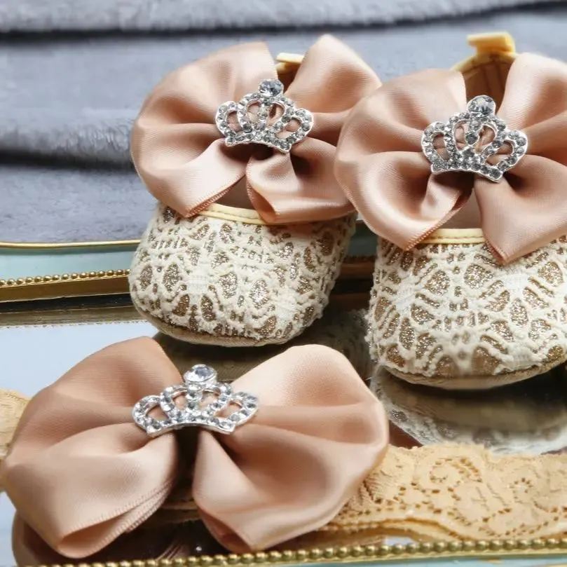 Embroidered Princess Slippers for Baby Girls