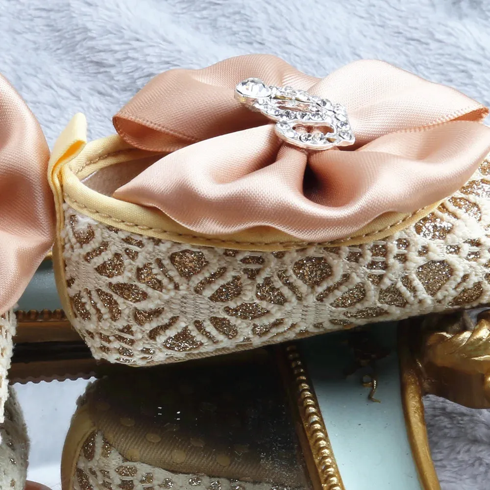 Embroidered Princess Slippers for Baby Girls