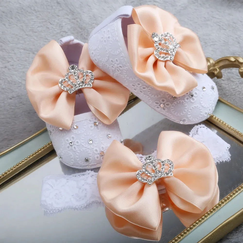 Embroidered Princess Slippers for Baby Girls