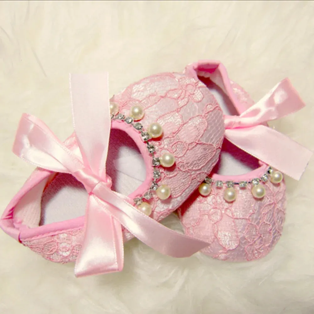 Embroidered Princess Slippers for Baby Girls