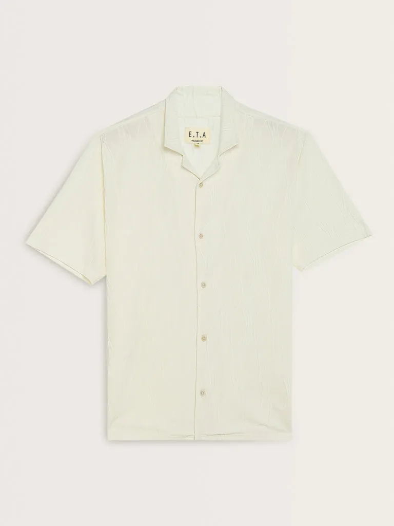 ETA Off-White Textured Relaxed Fit Shirt