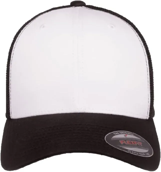 Flexfit 6511 Fitted Mid-Profile Stretchable Mesh Panels Trucker Cap | Bulk Pack Available