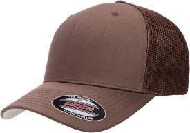 Flexfit 6511 Fitted Mid-Profile Stretchable Mesh Panels Trucker Cap | Bulk Pack Available
