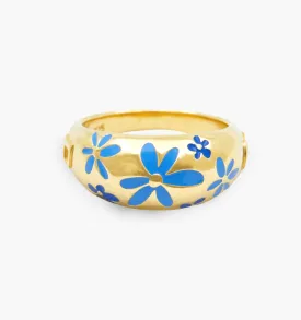 Flower Ring - Blue