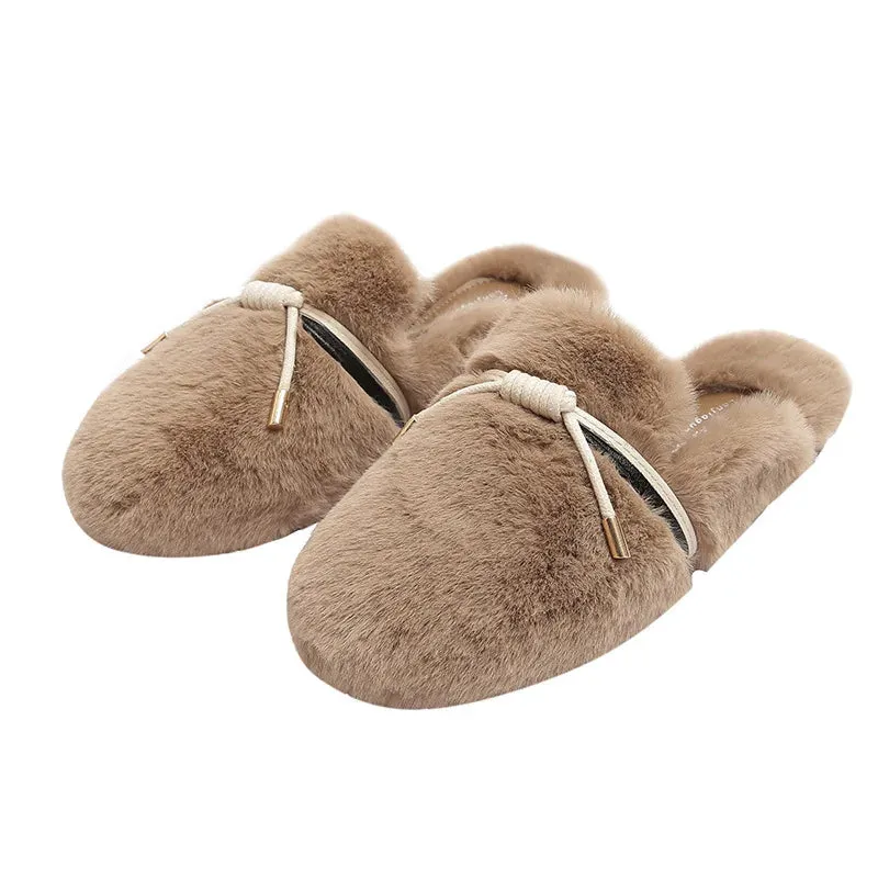 Fur Mule Slippers for Women