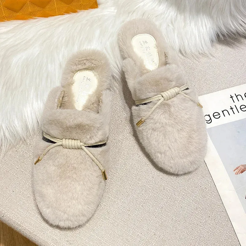 Fur Mule Slippers for Women