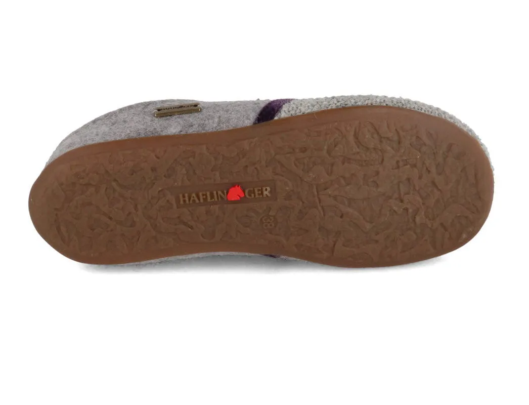 HAFLINGER Wool Slippers | Everest Edelweiß, Stone Gray