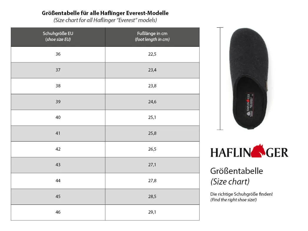 HAFLINGER Wool Slippers | Everest Edelweiß, Stone Gray