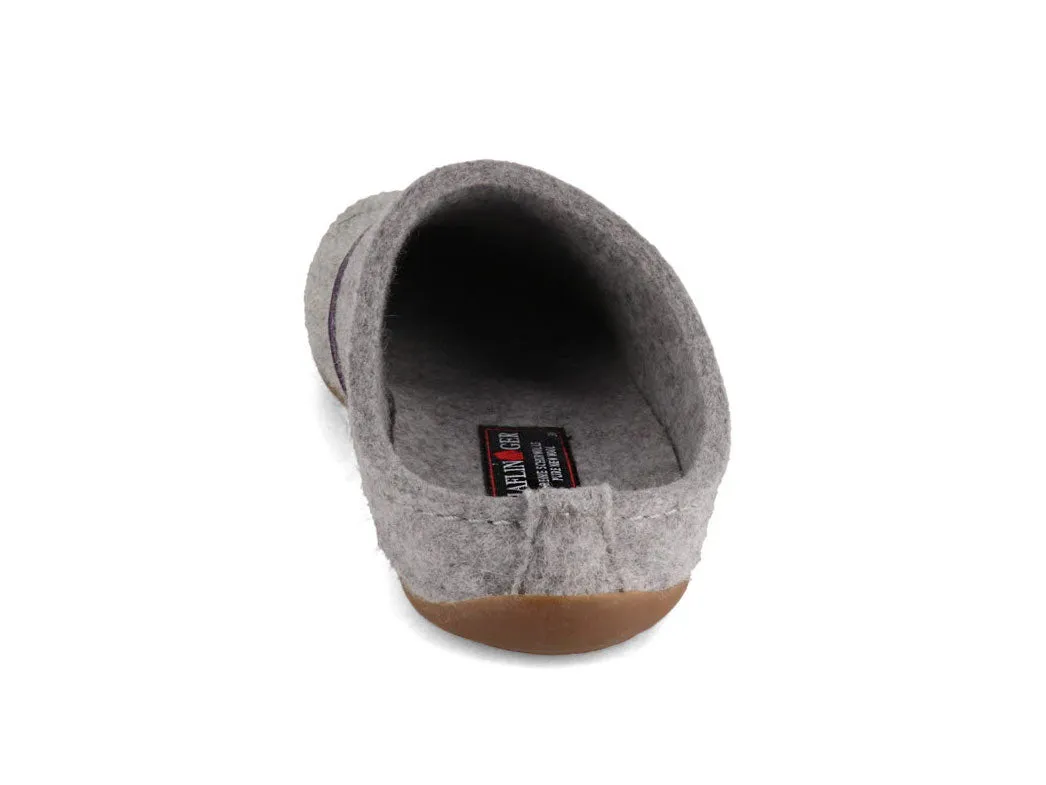HAFLINGER Wool Slippers | Everest Edelweiß, Stone Gray