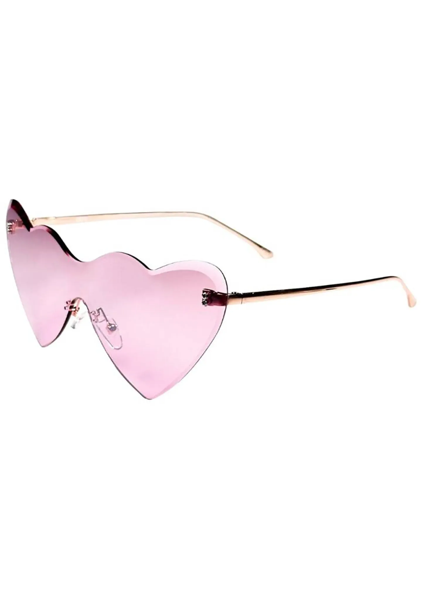 Hearts On Fire Sunglasses in Rose Gold/Pink
