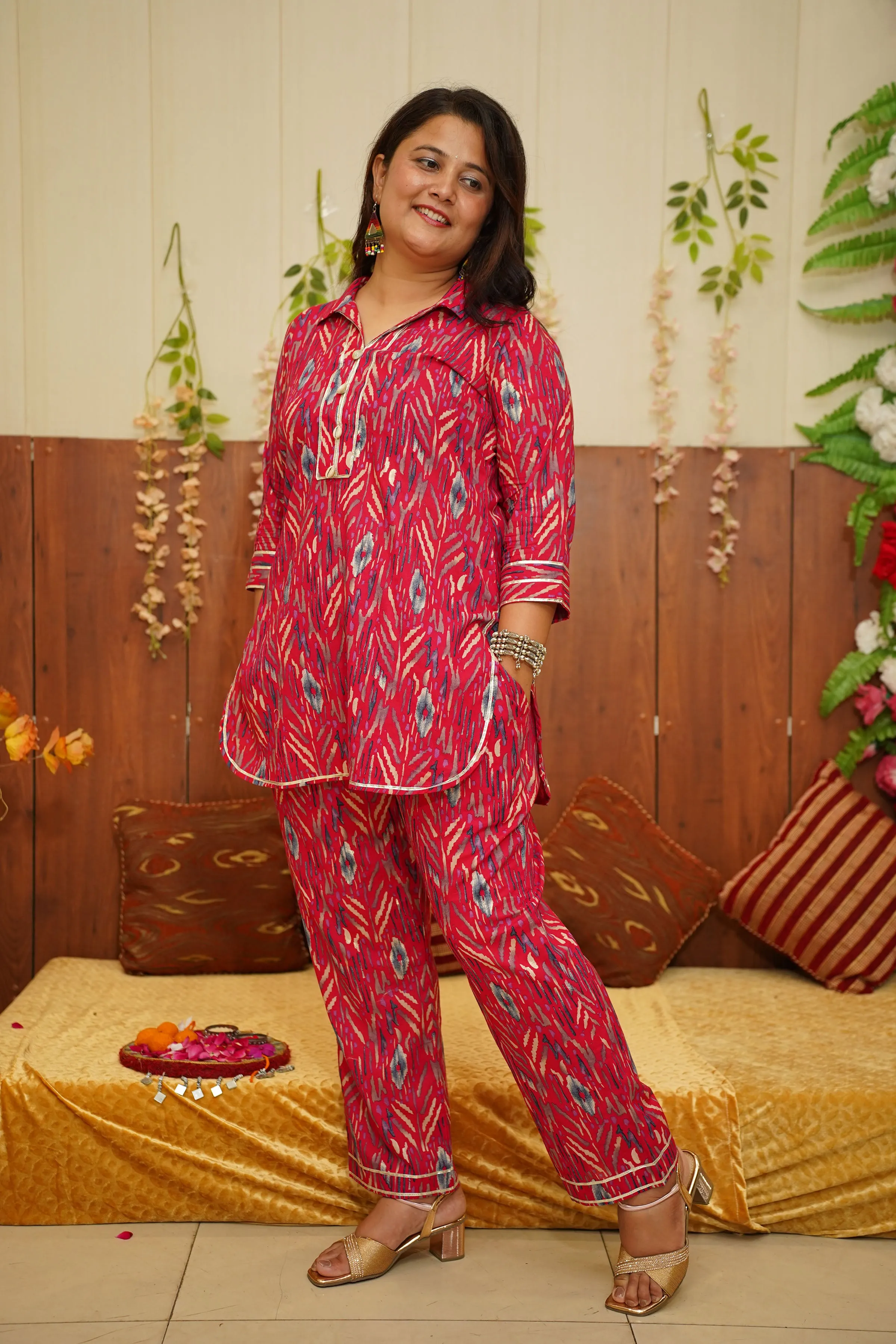 Hot Pink Cotton Co-ord Set
