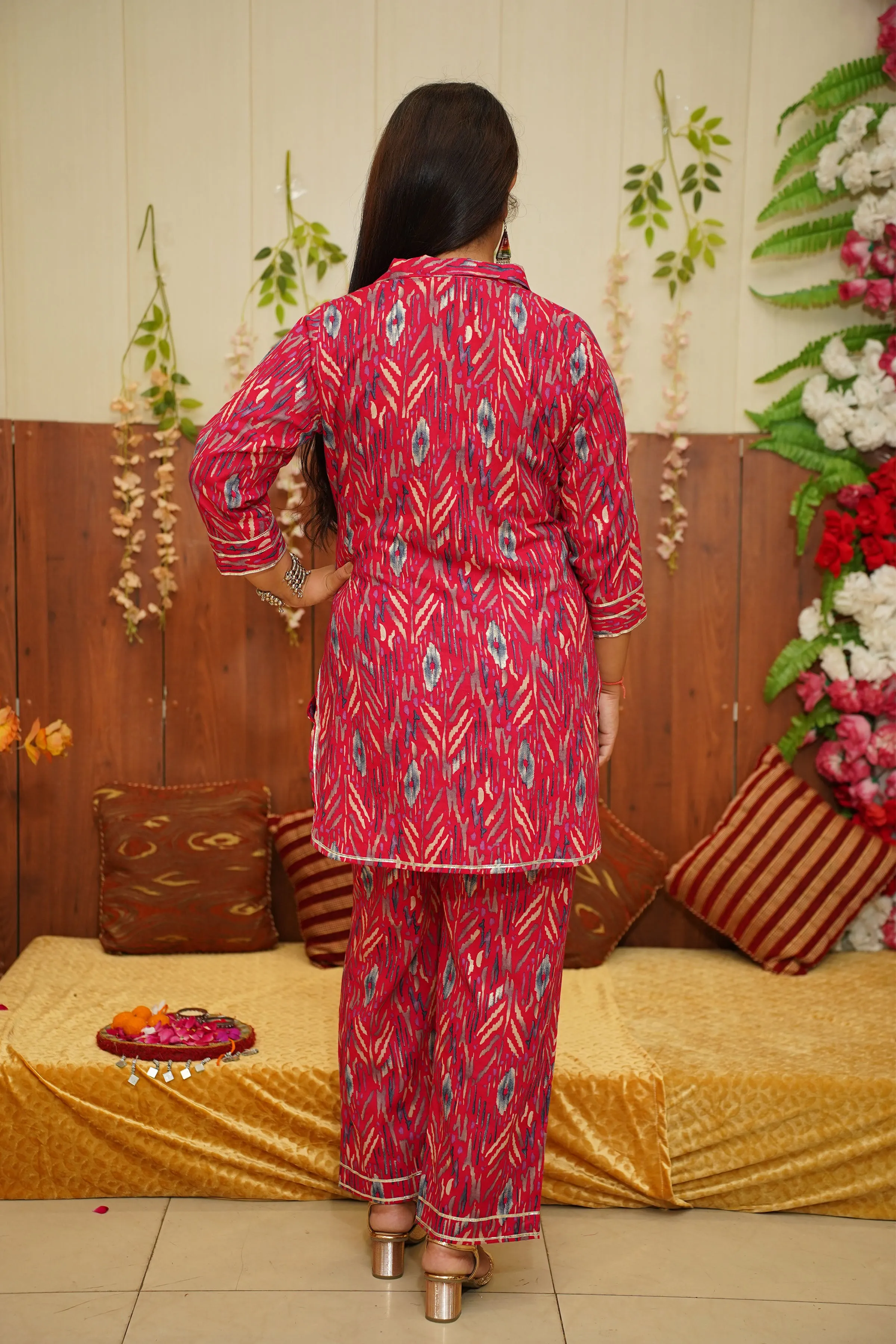 Hot Pink Cotton Co-ord Set